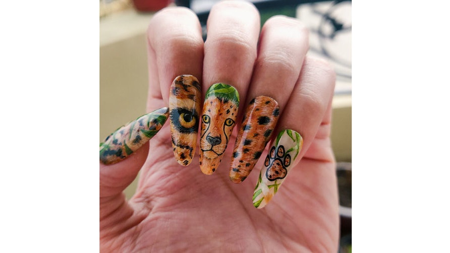 Cheetah-Inspired Nail Art by Anubhooti Khanna