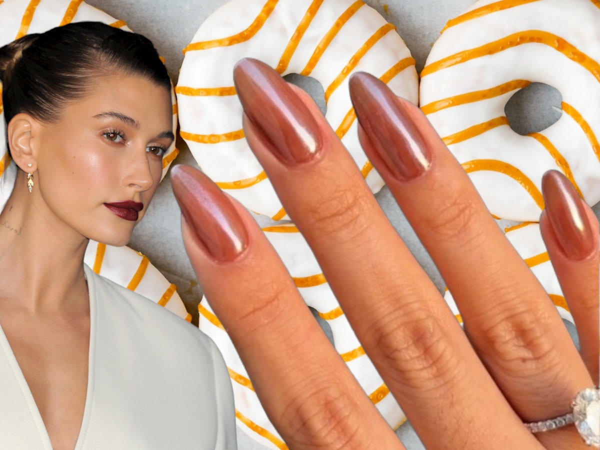 Hailey Bieber Ditches Glazed Donut Nails for Fall Shades