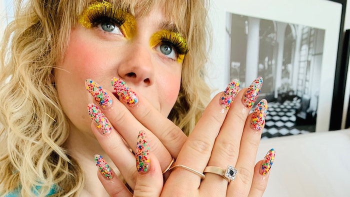 Holly Falcone's Rainbow Nail Art for NYFW