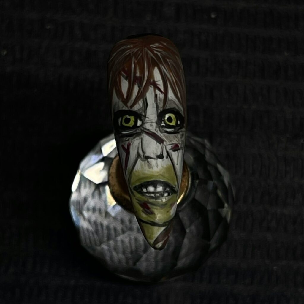 How to Create Regan from 'The Exorcist' Nail Art