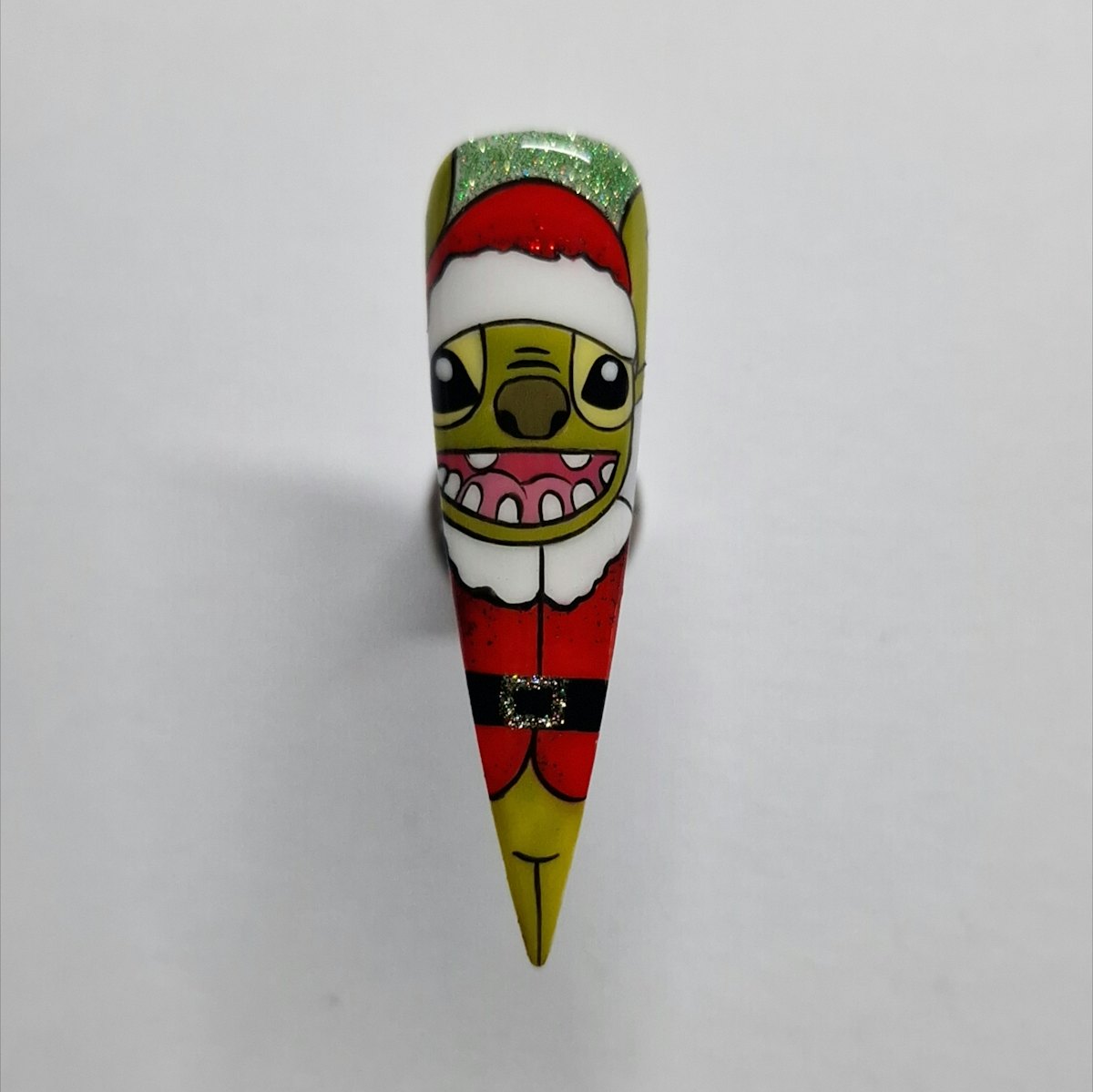 How to Create Santa Stitch Nail Art