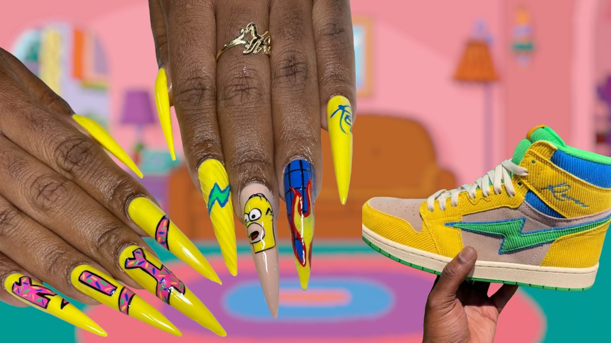 Nail Tech Charges for Unique Homer Simpson Nail Art