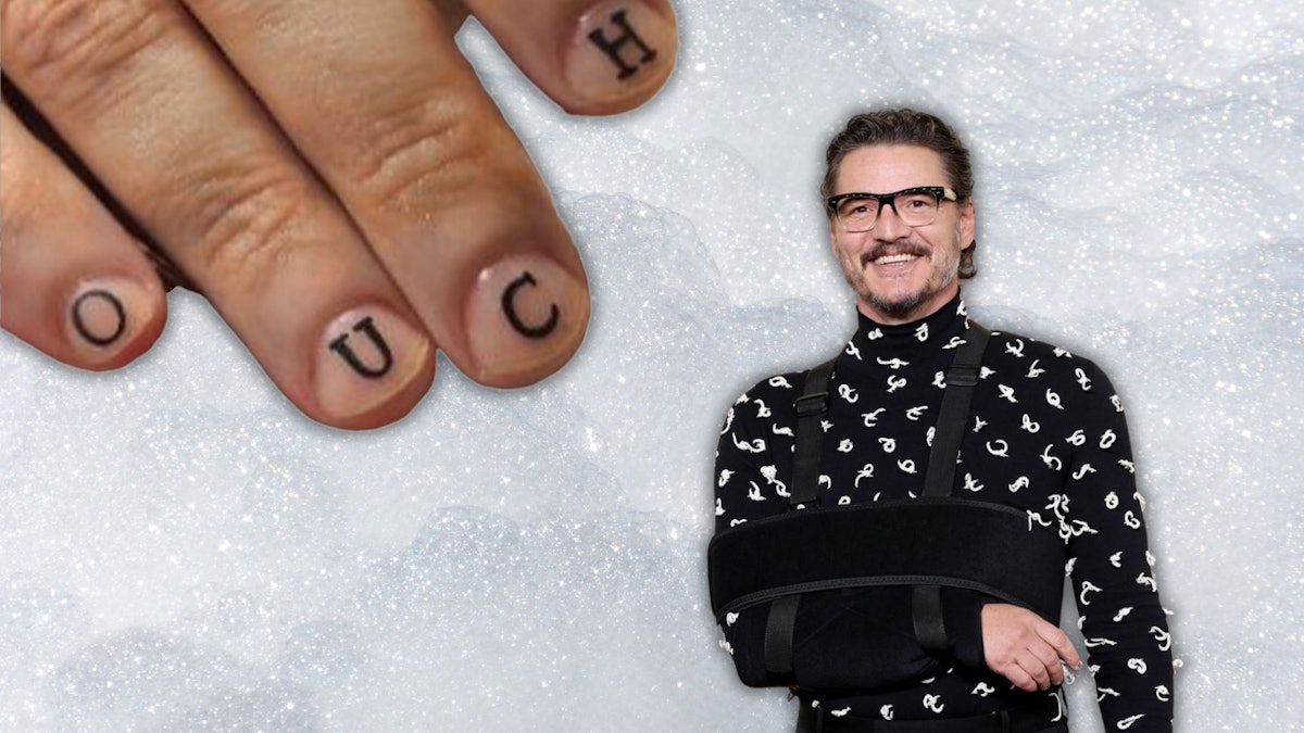 Pedro Pascal's Hilarious Golden Globes Nail Art