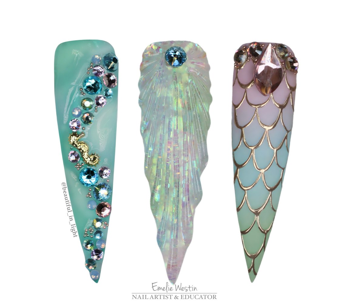 3 Dazzling Under the Sea Nail Tutorials
